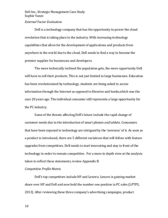 Essay on Dell Case Study Part a